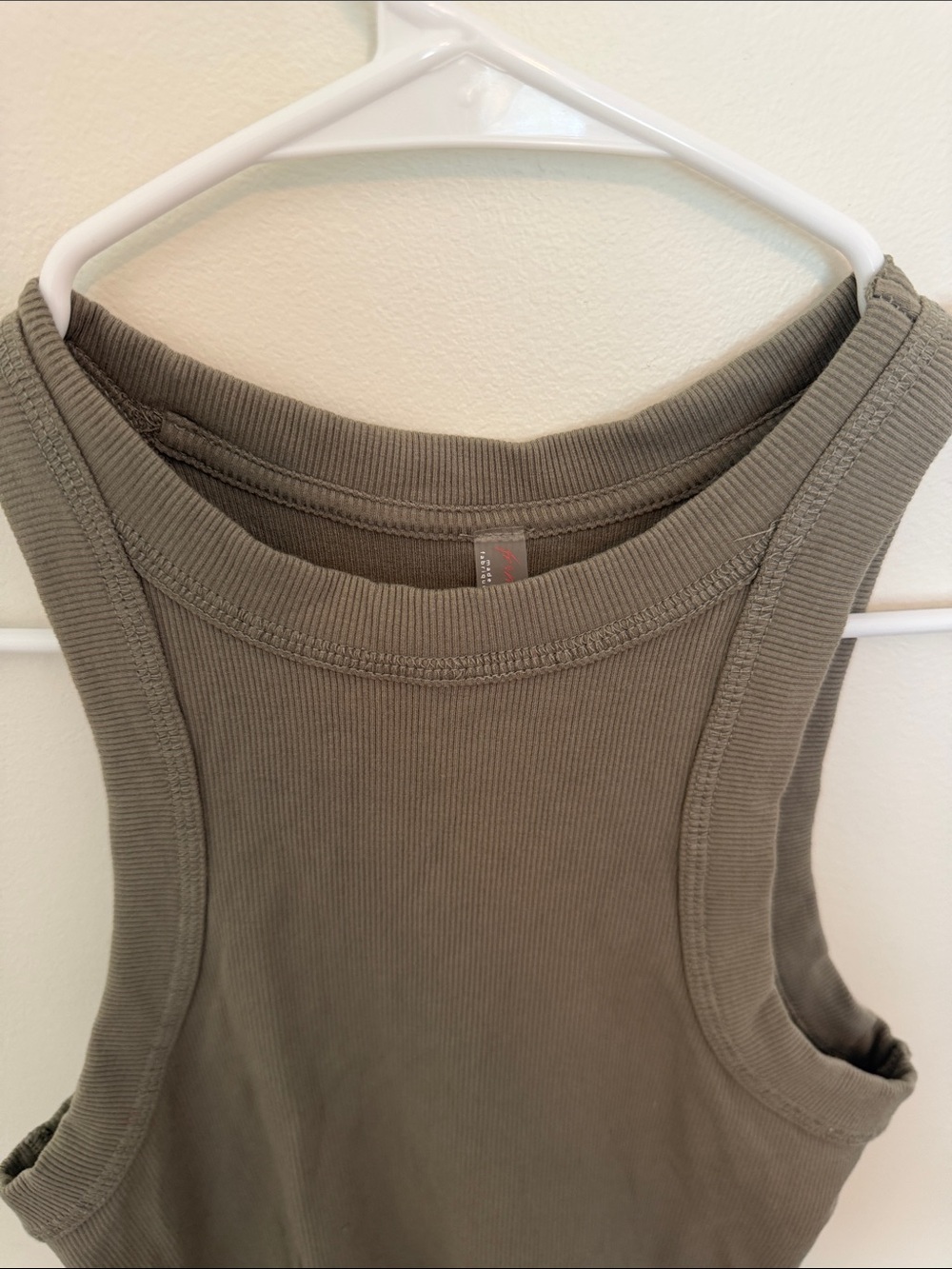 Free People Olive Green Ribbed Racerback Tank - Picture 5 of 6